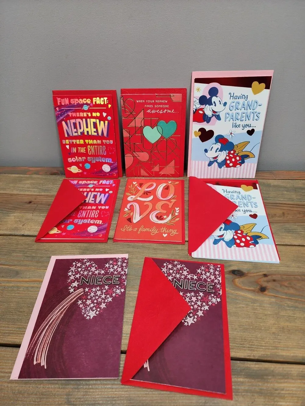 Lot of 8 Hallmark Valentine's day Greeting Cards New Niece Nephew Grandkids